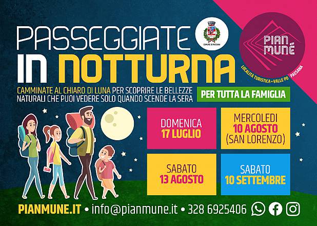 Passeggiata notturna per famiglie a pian munè